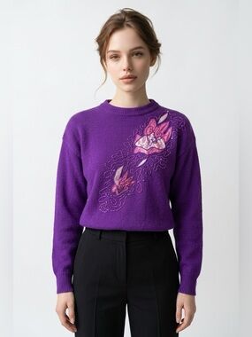 80s appliqué sweater